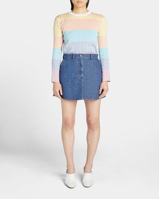 Anagram Denim Mini Skirt